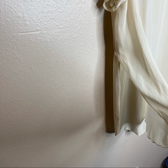 3.1 Phillip Lim Safety Pin Grommet Collar Silk Blend Blouse Size Large - Picture 4 of 8